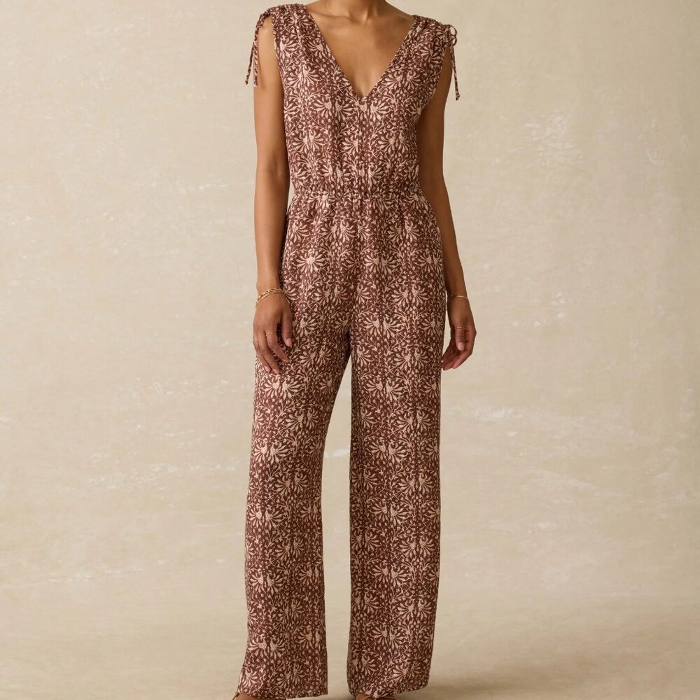 Jules Linen Jumpsuit - Sausalito Sunset NWT